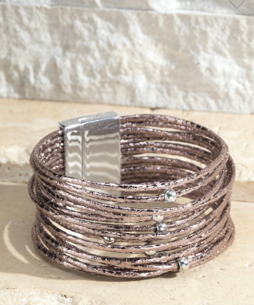 Metallic Rubber Bracelet