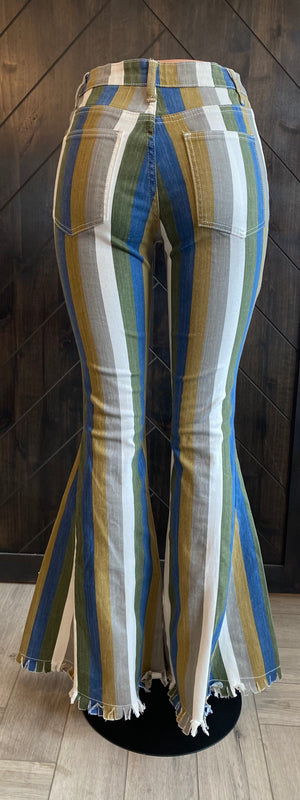 Simone Striped Flares